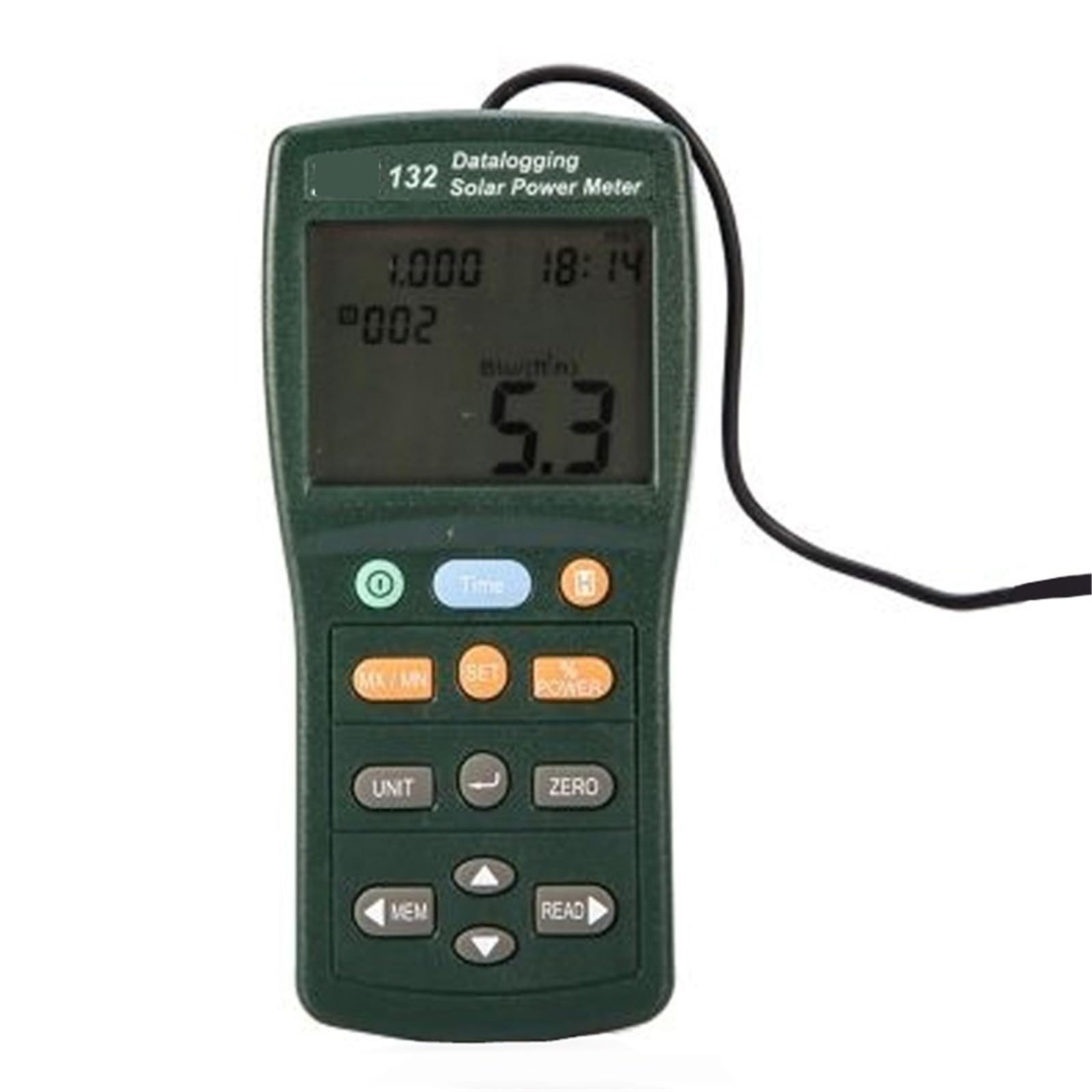 Rejestrowanie daty Miernik energii słonecznej Ręczny tester energii słonecznej Zasięg 400–1 Knm 2000 W/m2 i 634 Btu/(ft2h)
