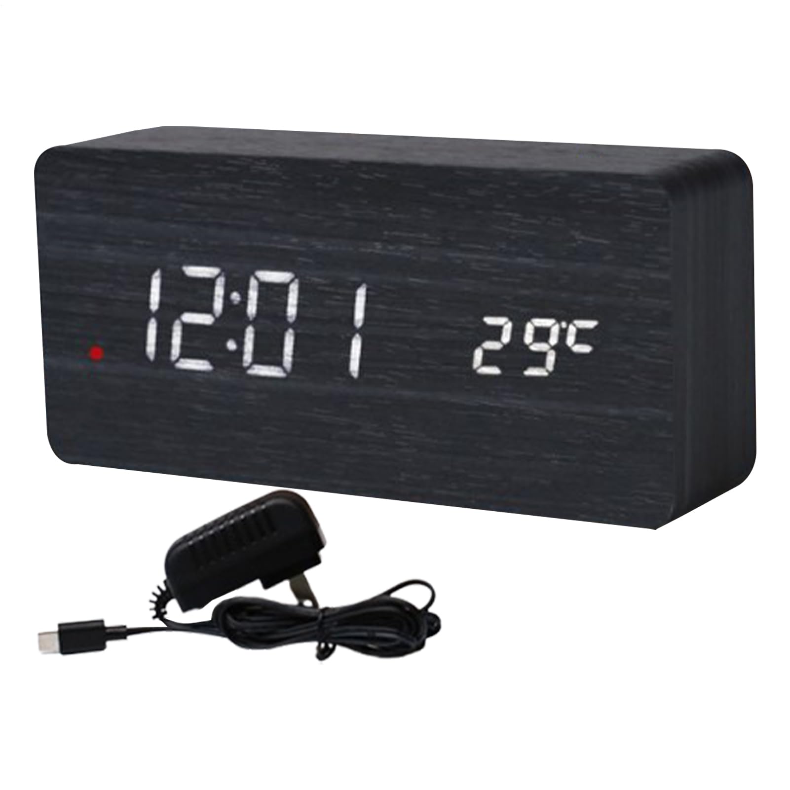 Reloj de sobremesa estable con pantalla LED para evitar descuidos horarios 8
