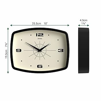 Amazon.co.jp: JONES CLOCKS® 映画壁掛け時計 | 長方形レトロ