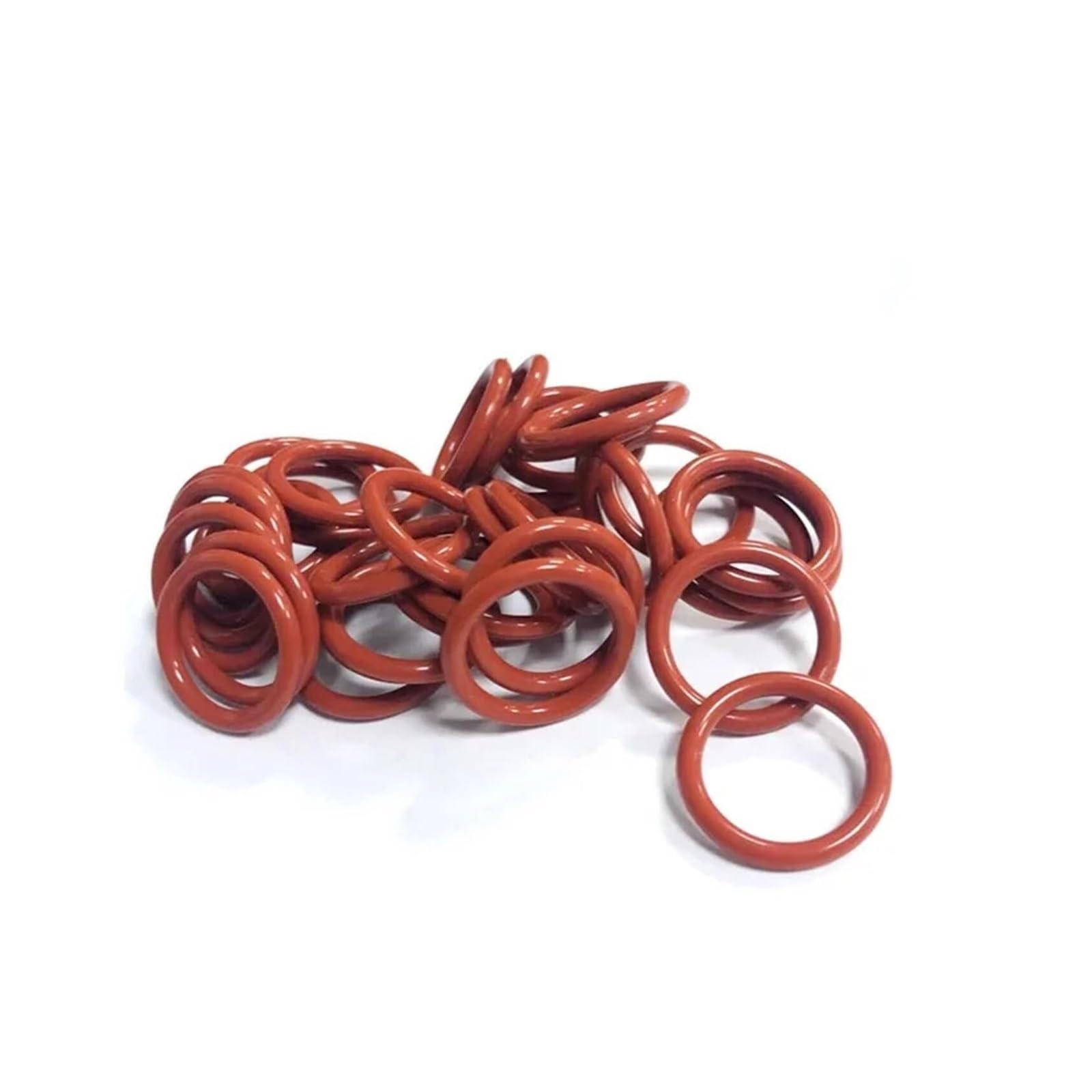 10 Uds. Junta tórica de silicona roja OD5mm-90mm de espesor CS2mm 2,4mm juntas de arandela de anillo impermeables y resistentes al calor,Material Confiable(OD 16MM-CS 2.4MM)