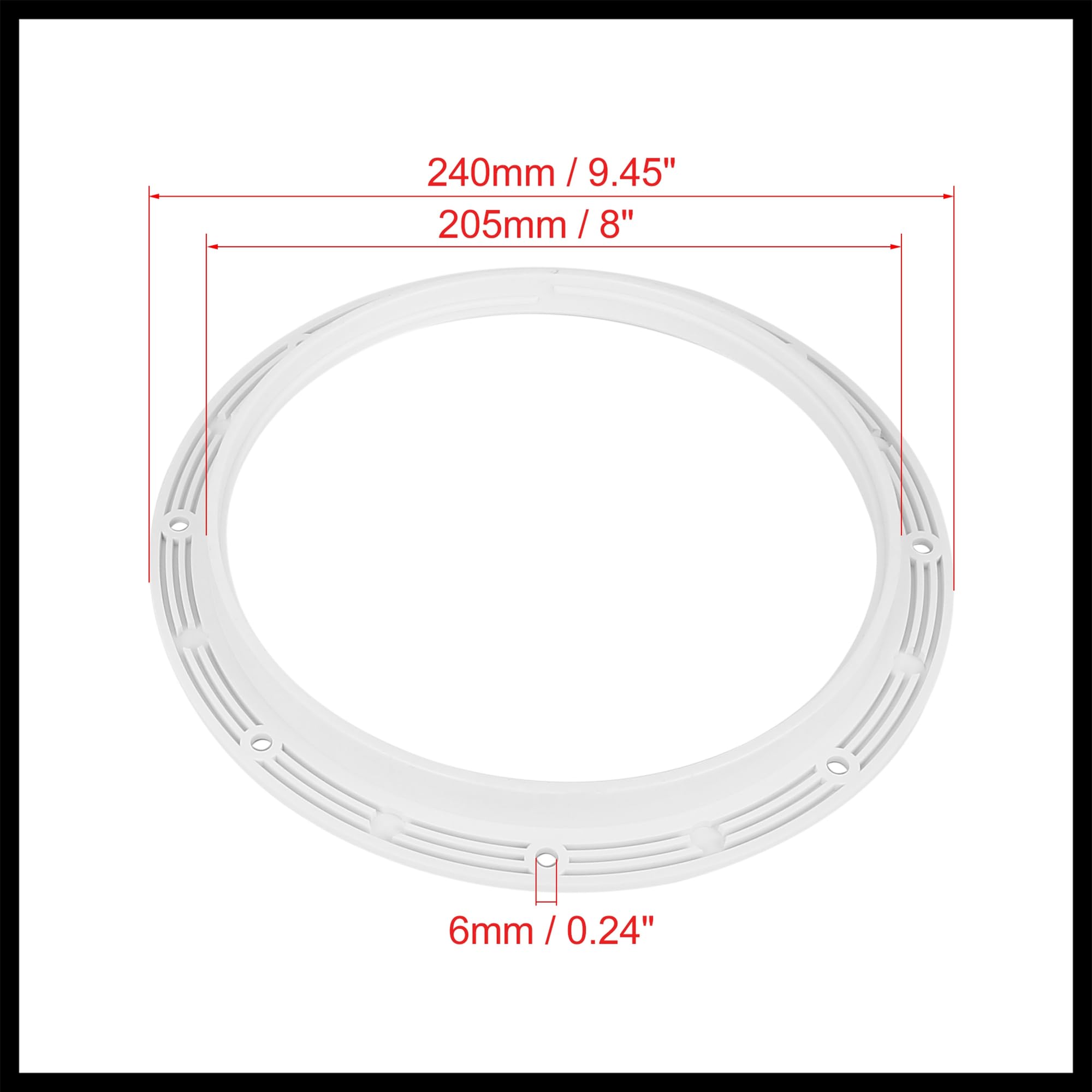 Hihaha 8" Boat White Circular Inspection Hatch Deck with Detachable Cover Durable Material - Image 3