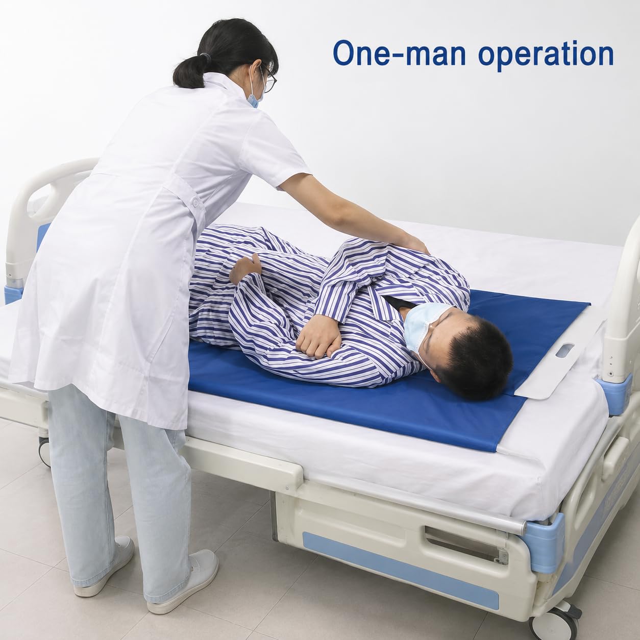 Tabla de transferencia de pacientes, dispositivo de asistencia deslizante plegable para personas mayores y personas postradas en cama, ideal para cuidados de ancianos y discapacitados, soporta