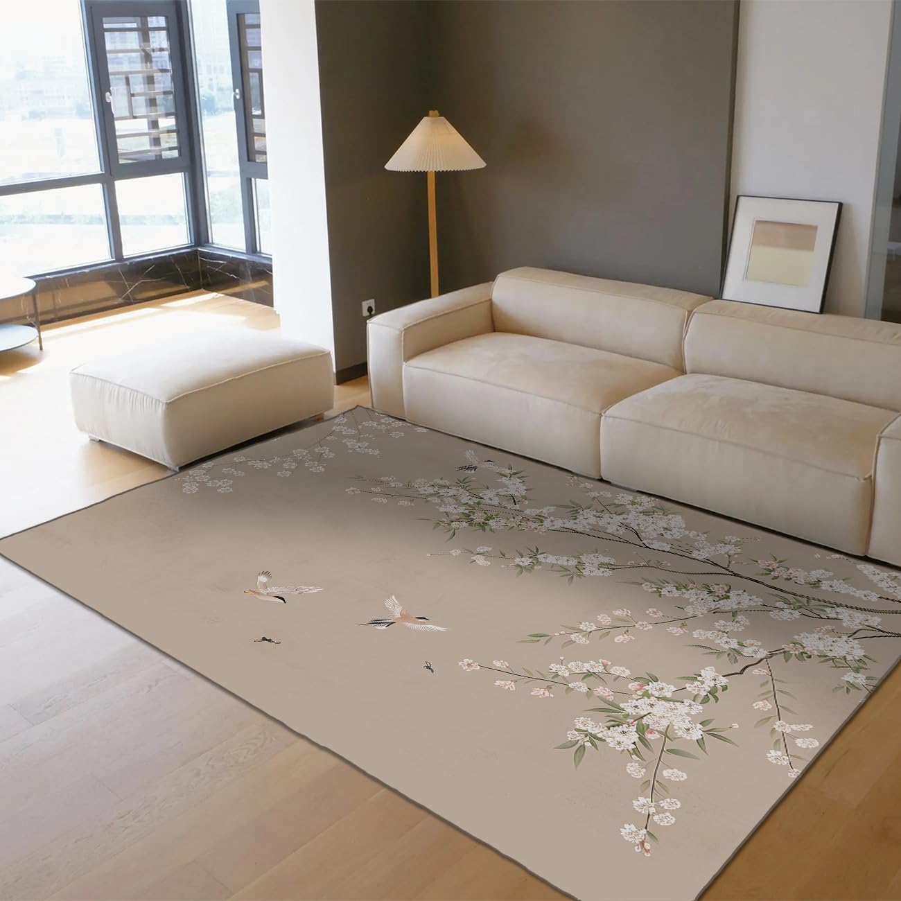 Tapis de salon 150x240cm lavable style oriental pour chambre cocooning