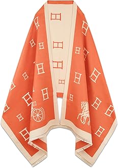 Scarfs for Women Pashmina Silky Shawl Wrap for Evening Dressing Blanket Open Front Poncho Cape