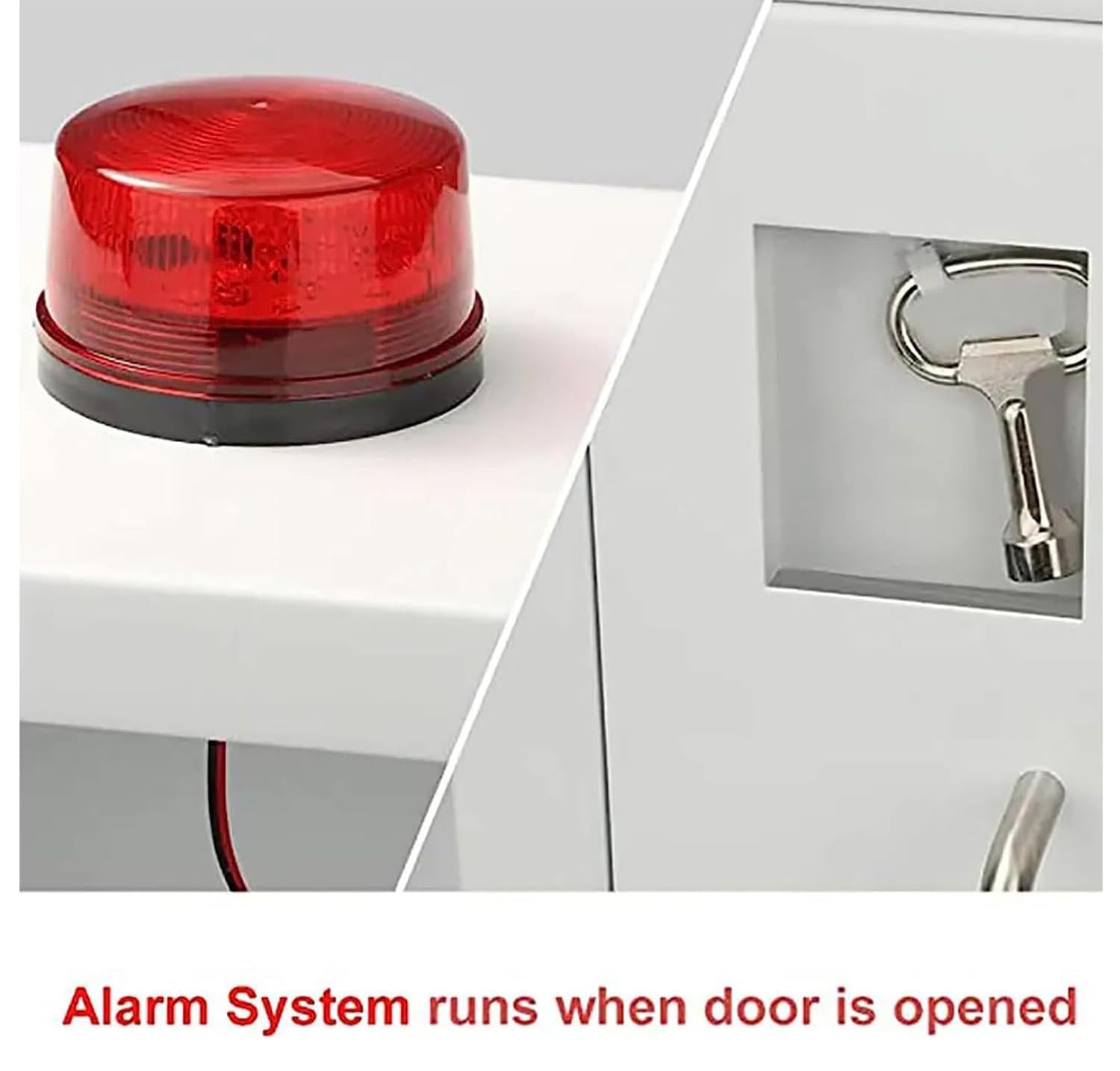 FUELIX AED-Schrank, Erste-Hilfe-AED-Defibrillator-Wandschrank Mit Schlüssel Und Alarm, Design Mit Abgerundeten Ecken Für Zuhause, Büro, Krankenpflege, Bus