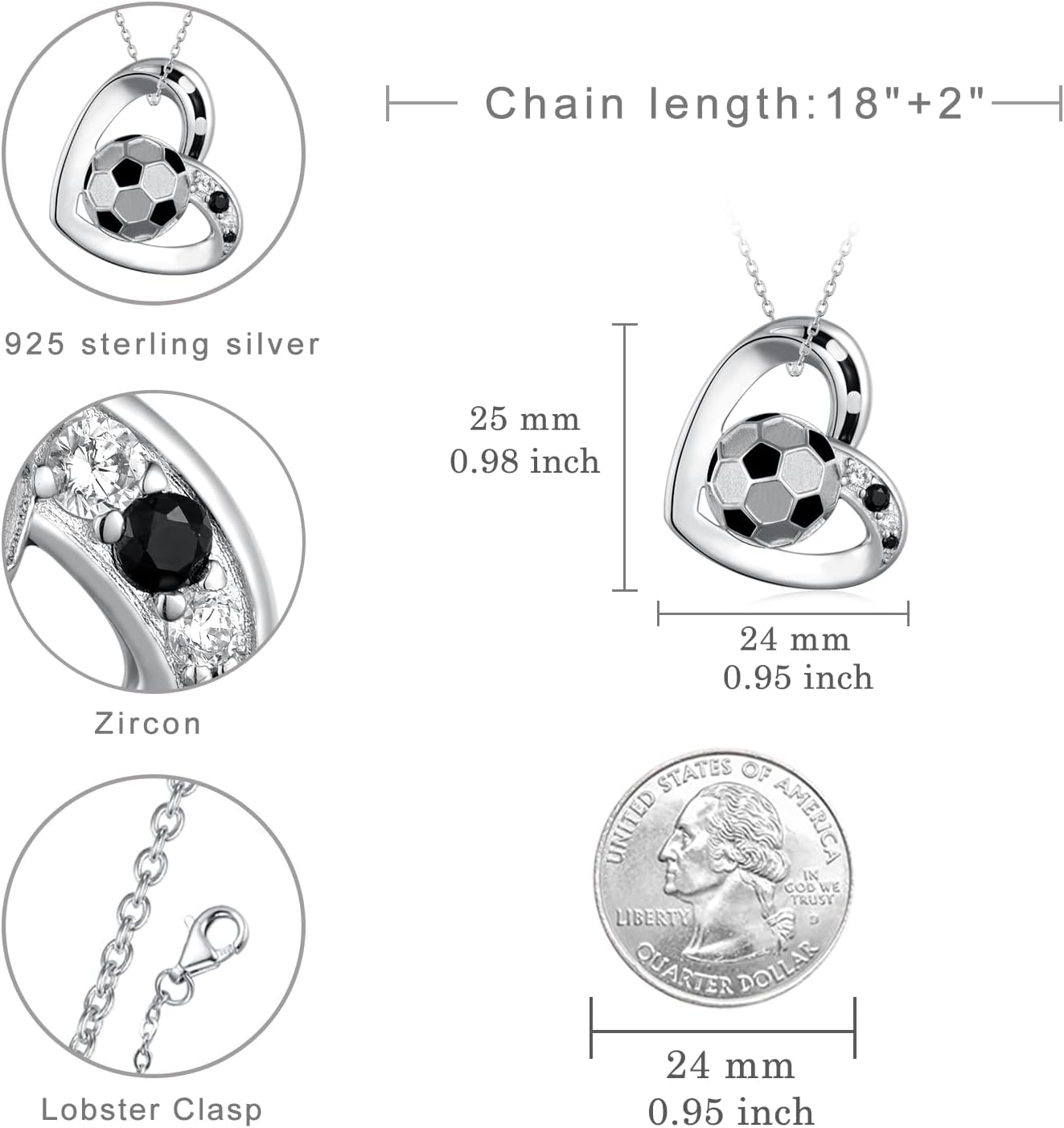 Volleyball/Tennis Racket/Baseball/Golf/Soccer/Football/Softball/Basketball/Hockey/Pickleball/Bowling/Lacrosse Necklace 925 Sterling Sliver Sport Necklace for Women Sport Jewelry Gifts - Image 4