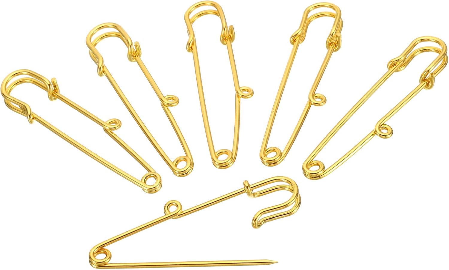 MECCANIXITY 20pcs Brooch Pins 2.2 Inch Metal Decorative Collar Safety Pins Clips for Women Clothing Dress Pants Trousers Skirt
