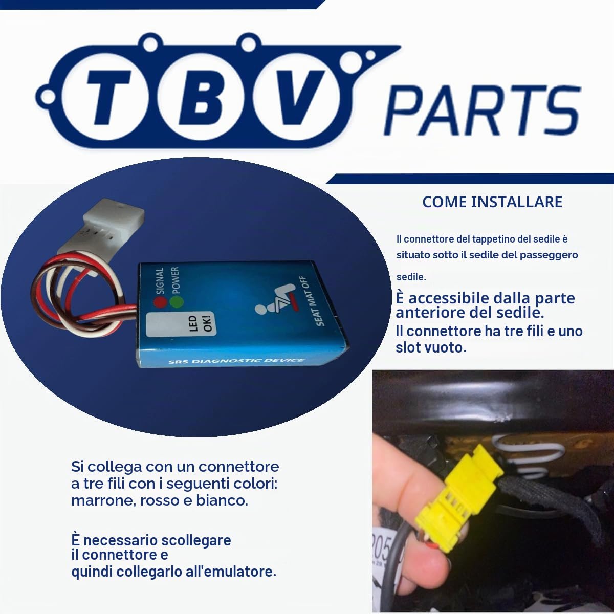 Strumento ausiliario di diagnosi – sensore di occupazione sedile passeggero compatibile con W169 2004-2012 W245 2004-2008 W163 1998-2005