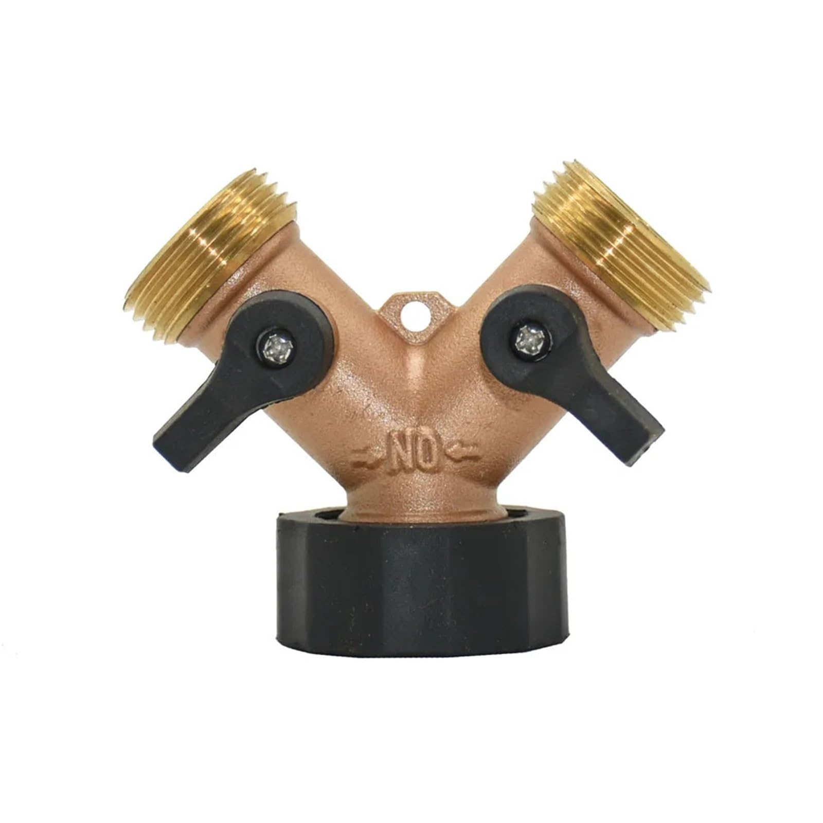 Grifo de jardín de latón de 2 vías hembra 3/4 Y, válvula de riego divisor de agua, manguera de conector rápido, 1 juego (BSP)