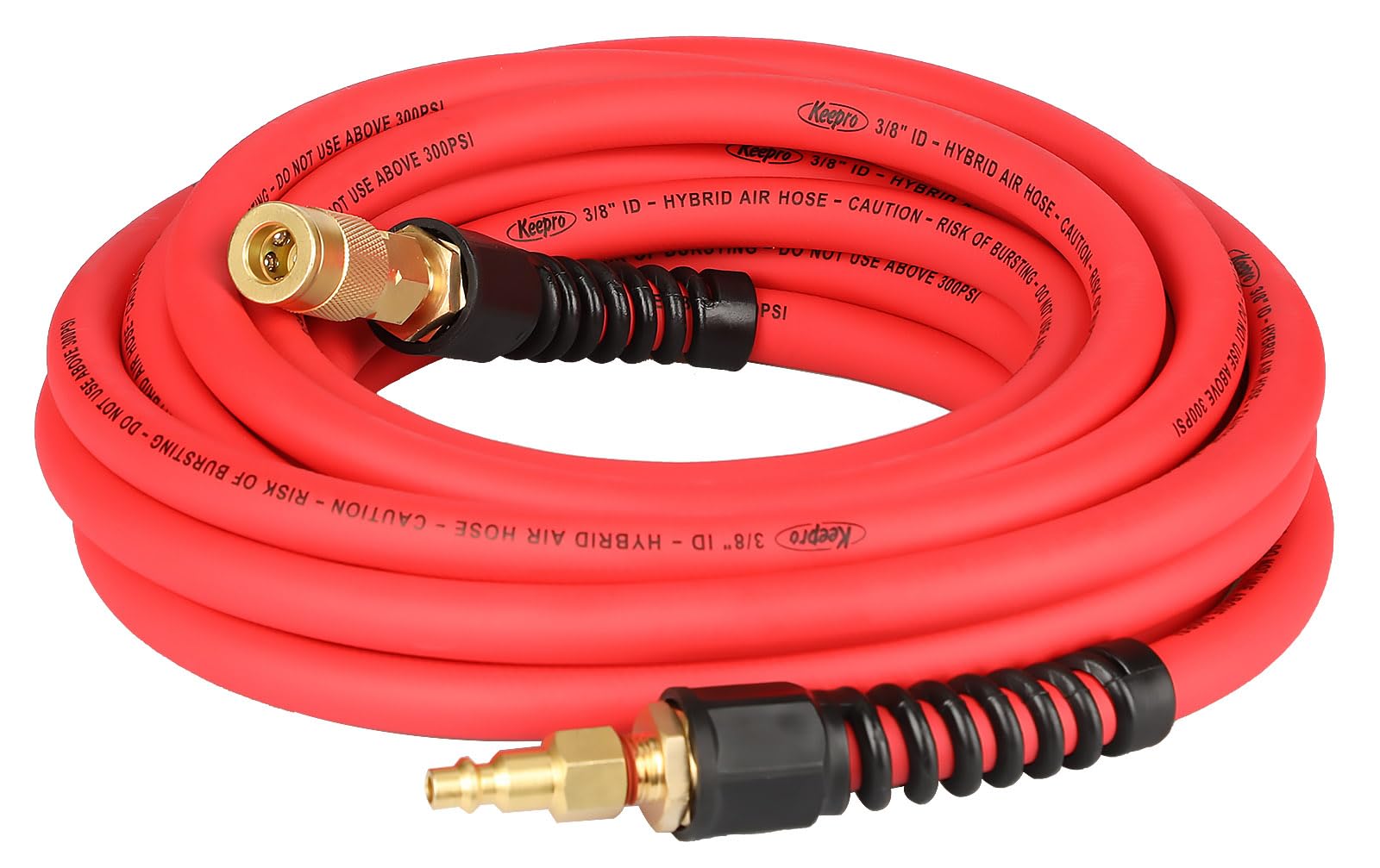 エクリュ38 Keepro Hybrid Air Hose, Flexible 3/8 Inch ID x 25 Feet Long Air