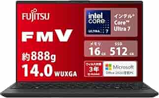 FMV LIFEBOOK WU2/J3 CPU Ultra7 32GBメモリ 富士通 LIFEBOOK WU2/J3の購入レビュー