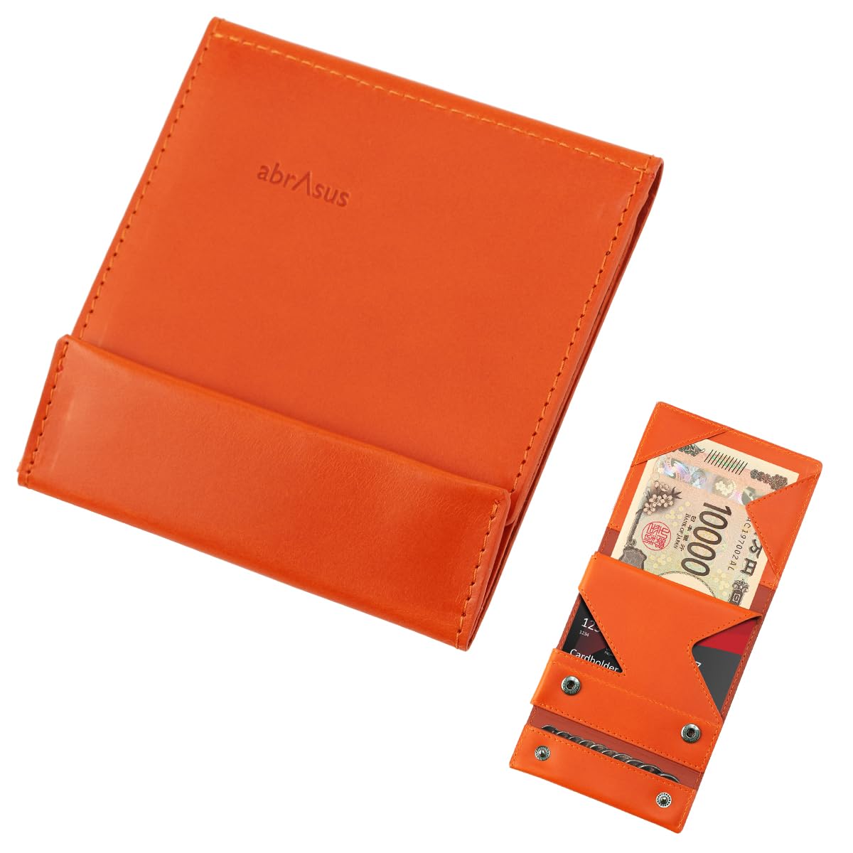 Amazon.co.jp: [アブラサス] 薄い財布 ブッテーロレザー