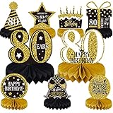 🍰【Tischdekorationen zum 70. Geburtstag】70. Geburtstag Dekoration besteht aus 9 verschiedenen Mustern von Wabenpapier-mittelstücken, 5 Rose Gold Basen und 4 schwarzen Basen. Sie können Ihr Haus und Ihre Party mit diesen Geburtstag Party Dekorationen schmücken und eine großartige Partyzeit haben.