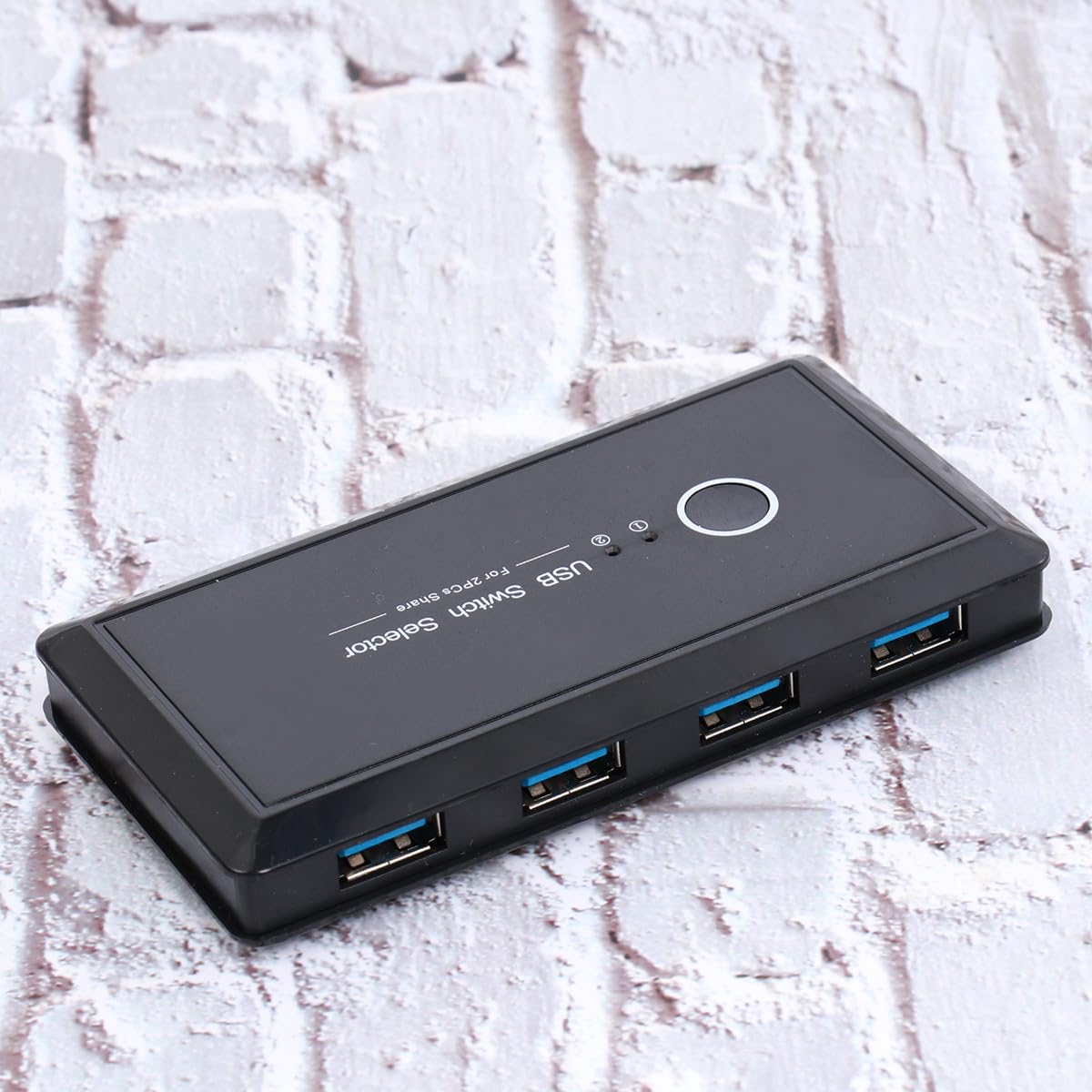 USB Wahlschalter 4 Ports für Drucker und Scanner Automatischer Umschalter Kunststoff und Metall für Kleines Büro oder Zuhause