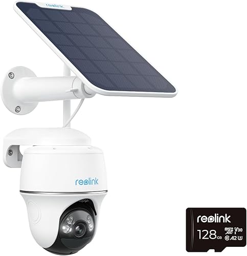Cámara de seguridad inalámbrica para exteriores, sistema WiFi alimentado por energía solar, inclinación panorámica, visión nocturna 2K, conversación