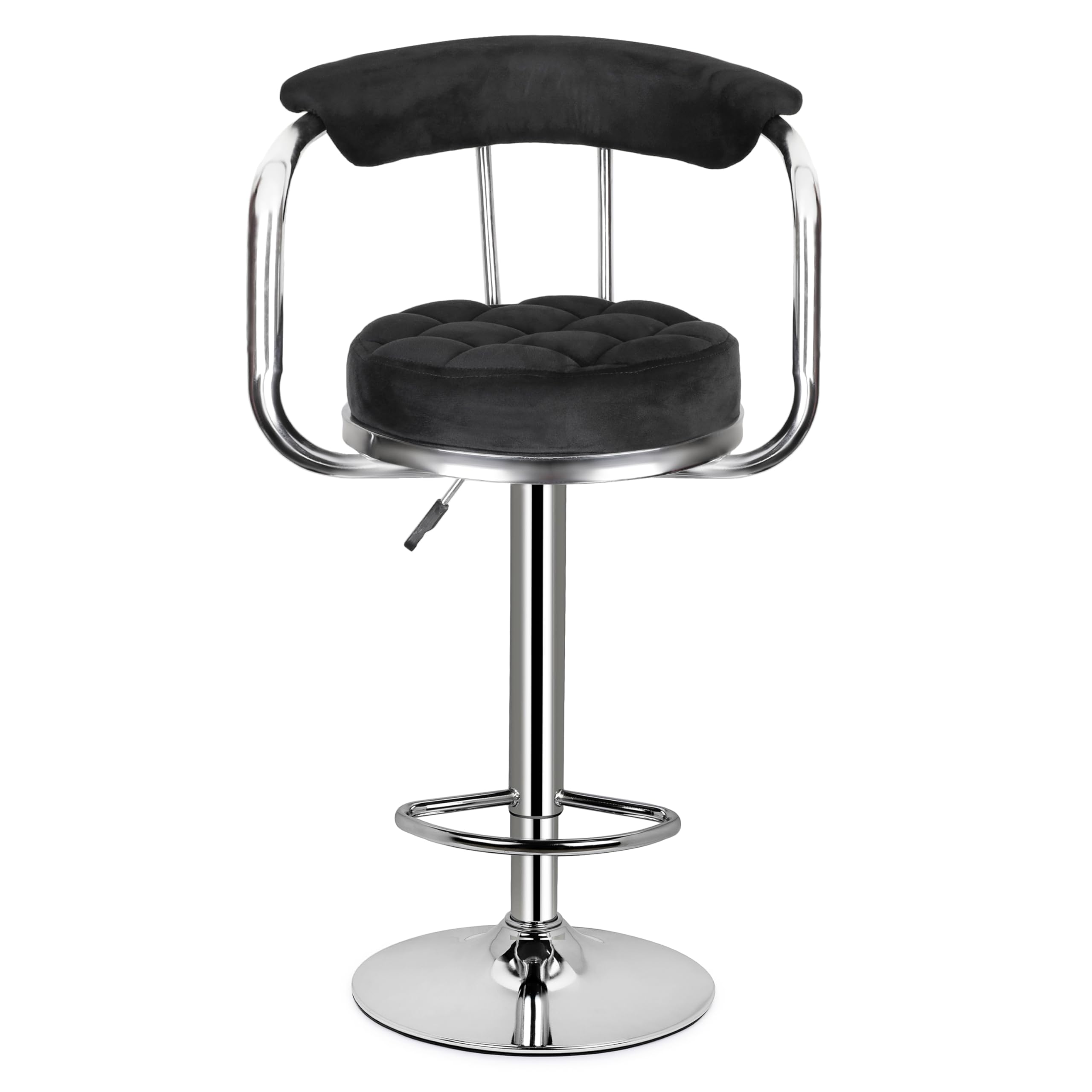 DPI Ring Classic Bar Stool | Bar Chair Height Adjustable & 360° Swivel Revolving | Kitchen Chair with Footrest for Office Shops Dinning. (1, Brown)