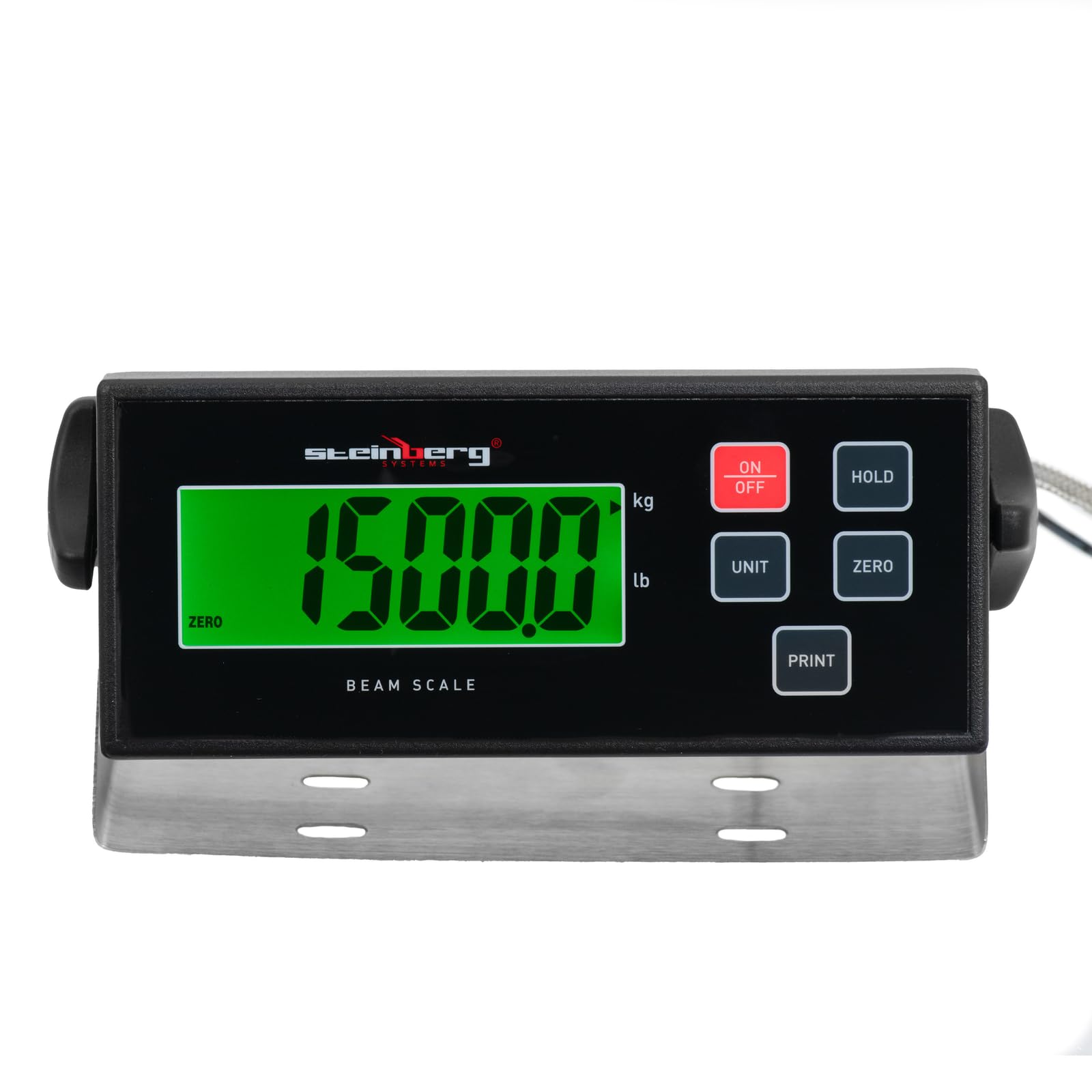 Steinberg Systems Báscula para Pallets 1500 kg / 0,5 kg LCD Superficie de Pesaje 127 x 84 cm Puerto RS232 Báscula de palés Balanza para palets Báscula de palés