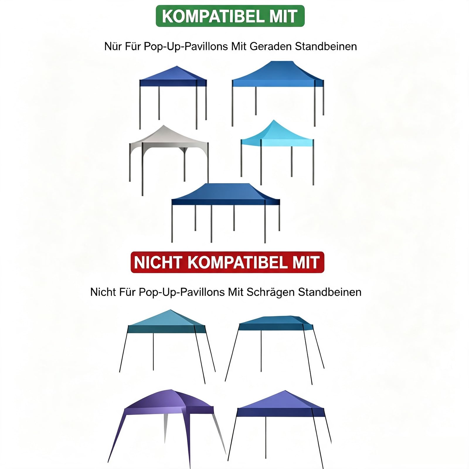 KAMPKEEPER Lot de 2 Parois Latérales 3x3 m pour Tonnelle Pliante