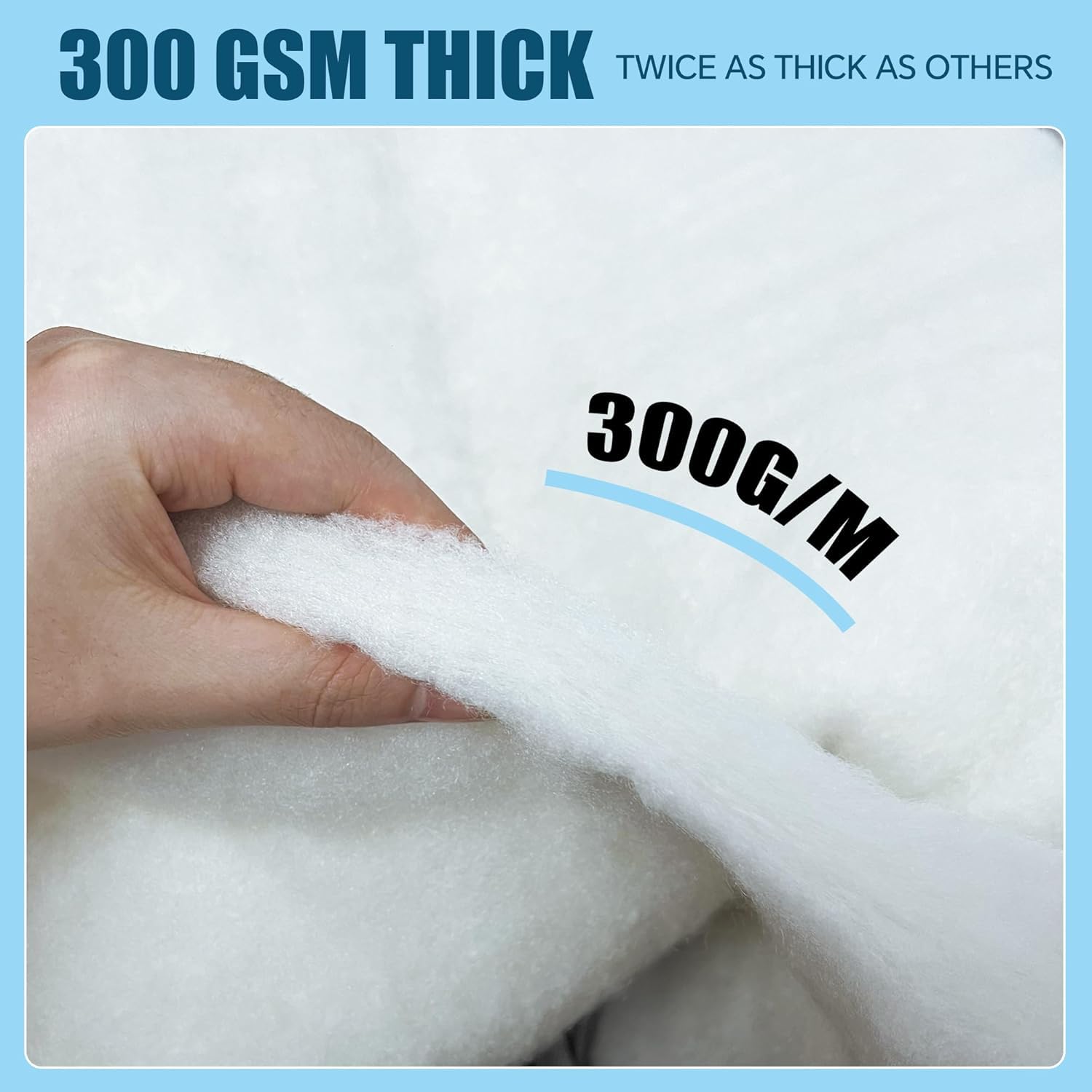 Polyester Cuttable Snapklik.com : HOMBYS 300 GSM Thickness Upholstery Quilt Batting ...