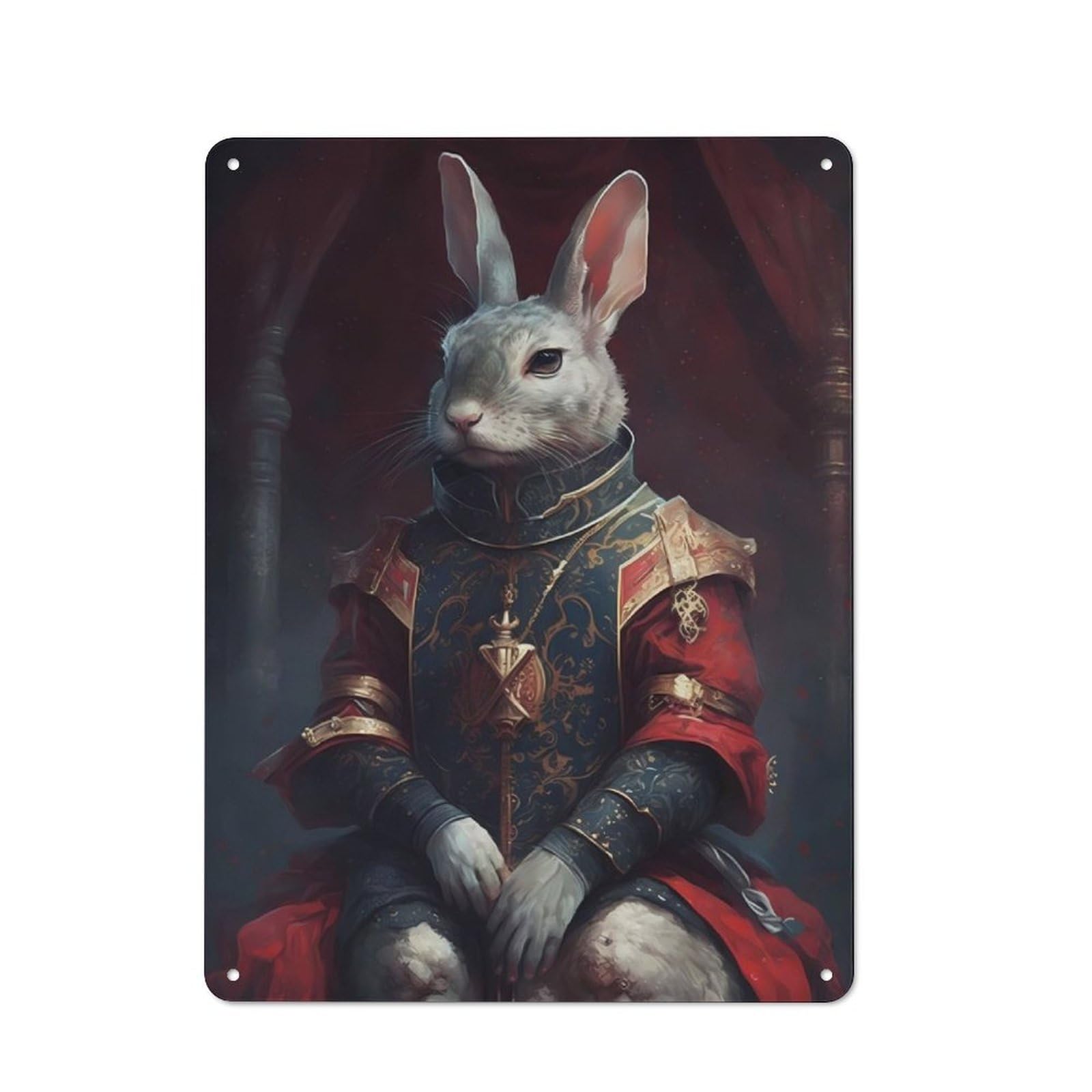 Junmoney Rabbit Wondrous 40X30cm Retro Metal Sign With For Café Or Restaurant, For Collectors Decorating Cafés And Restaurants