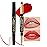 evpct 1Pcs Red Velvet Matte Lip Liner and Lipstick Combo Set Kit for Women, Fire Orange British Red Magic 24 Hours Lipstick and Lip Liner Stain Makeup Set Long Lasting Waterproof 24 labial, 42