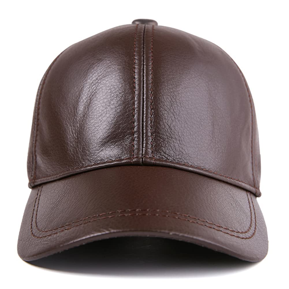 Cappello da Baseball in Pelle Cappello di Hip Hop - Cappello Uomo Donna - Unisex Regolabili Berretto da Baseball