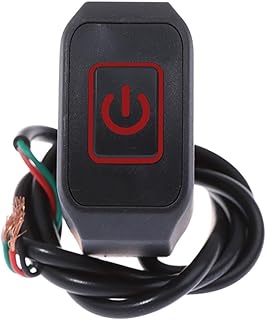 Motorcycle Switch With Led Lamp Headlight Power Self-Locking Switch Motorcycle Headlight Horn Modification Control Switch Handlebar Button On Off Switch (Color : Red)