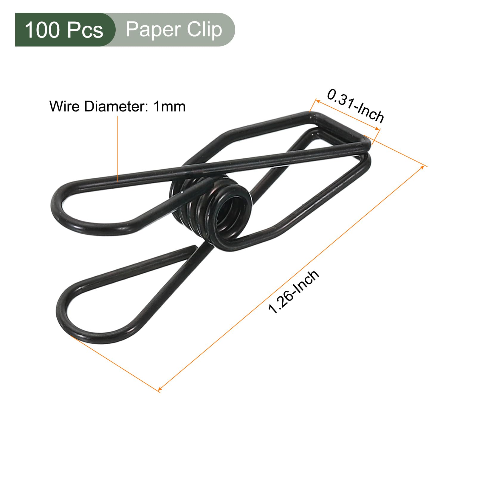 YOKIVE 100 Pcs Paper Clip, Metal Hollow Out Clips Mini Binder Paper Clamp, Keep Tidy, Great for Office Art, Home - Image 2