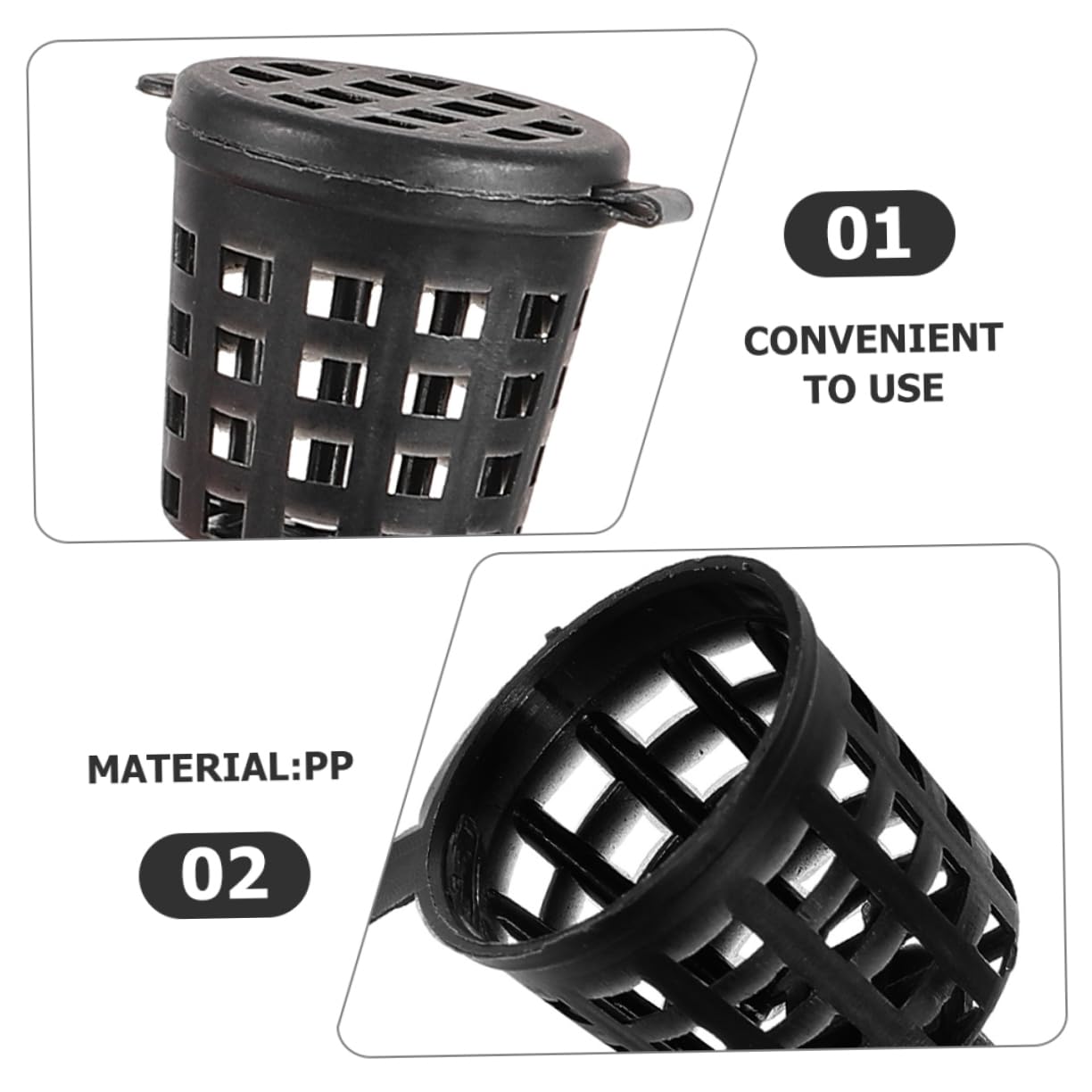 Yardwe 3 Juegos Fertilizante De Loto De Agua Red De Fertilizante Canasta De Bonsai Canasta De s Para Plantas Malla De El Plastico Black 100 Uds * 3
