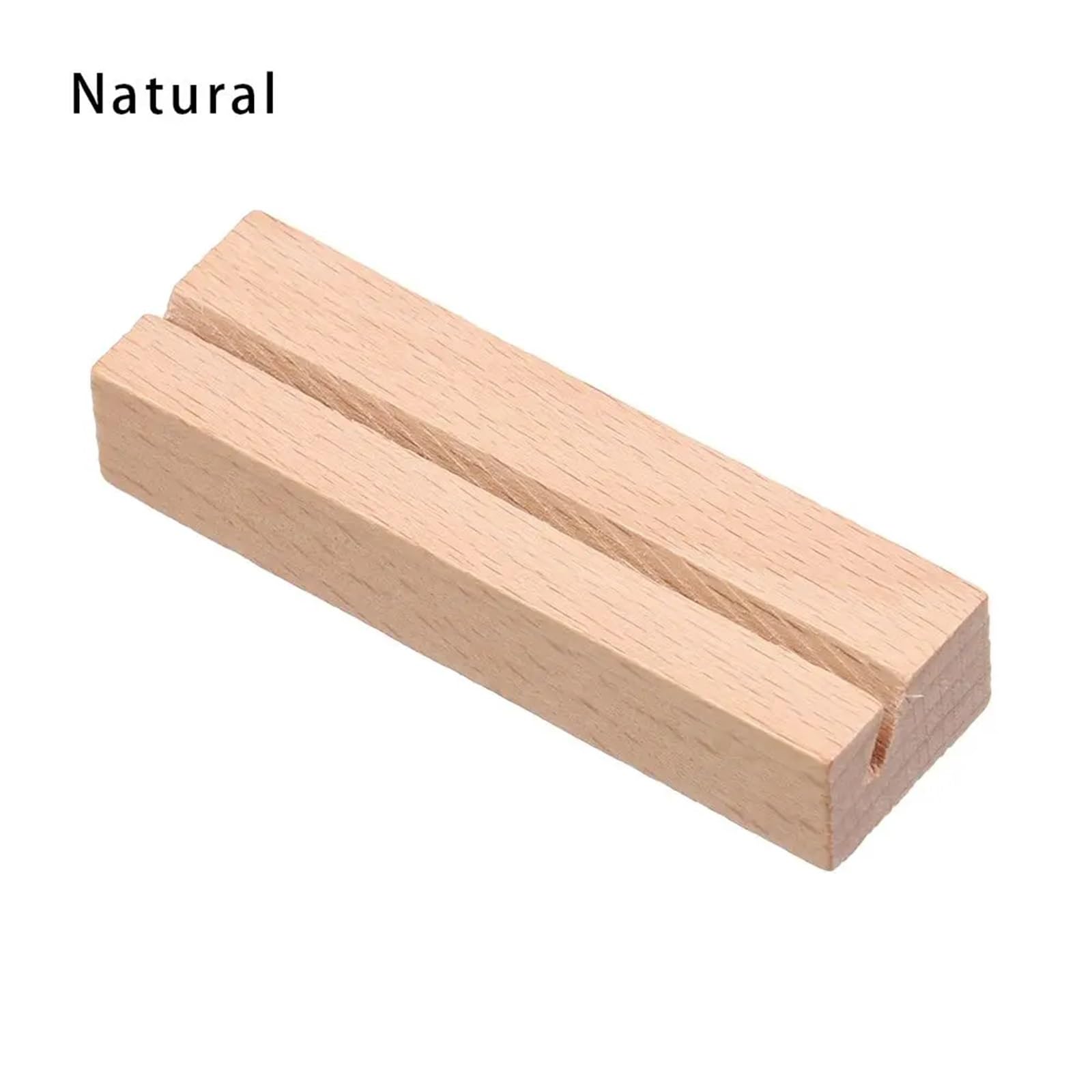 Tischkartenhalter aus Holz, rechteckig, handgefertigt, für Hochzeitstisch, Namennummer, Bilder (natürlich), 4 Stück