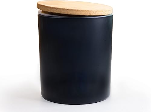 Miniatura 5 de Edamame Paquete de 12 tarros de vela de vidrio de 10 onzas con tapa de bambú para velas, tarros de velas a granel para hacer recipientes de velas,