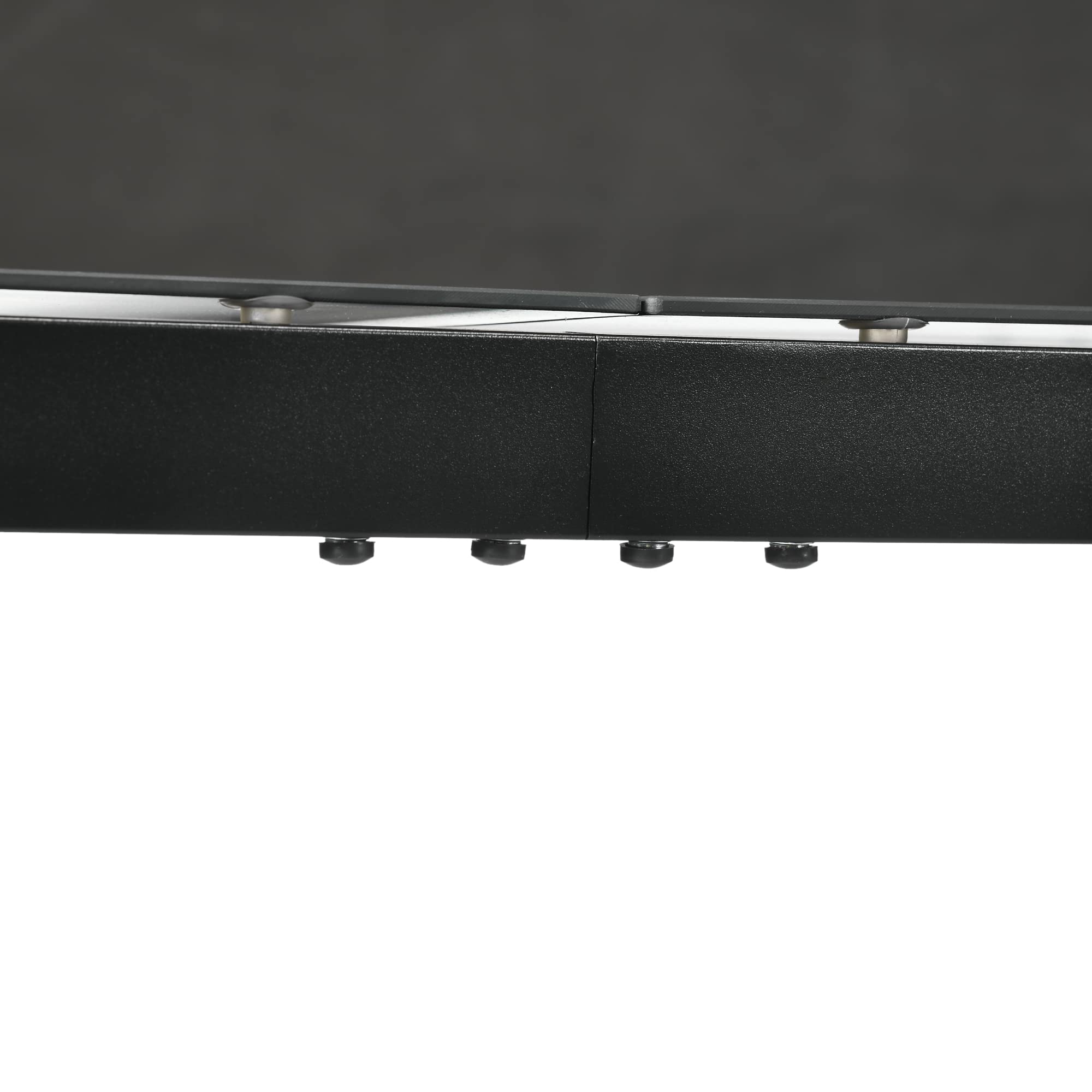 Outsunny Table de Jardin rectangulaire en Verre trempé Aluminium 180x80x72 cm Noir