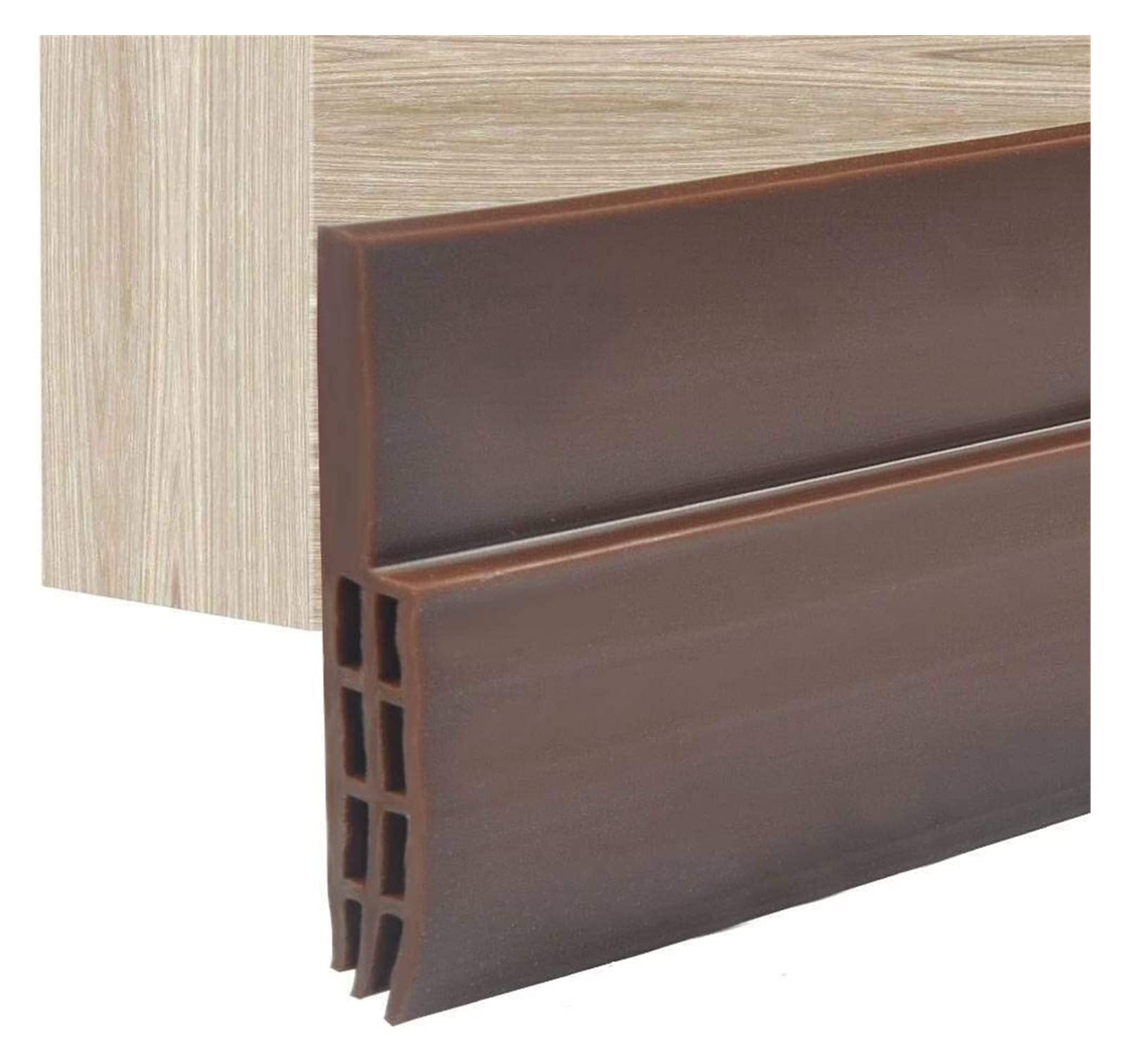 Door Draught Excluder, One-Sided Draft Blocker for Interior Exterior & Front Doors, Adhesive Door Bottom Seal, Self Adhesive Door Sweep Draft Stopper Soundproof Door Bottom Seal Strip Weather Strippin