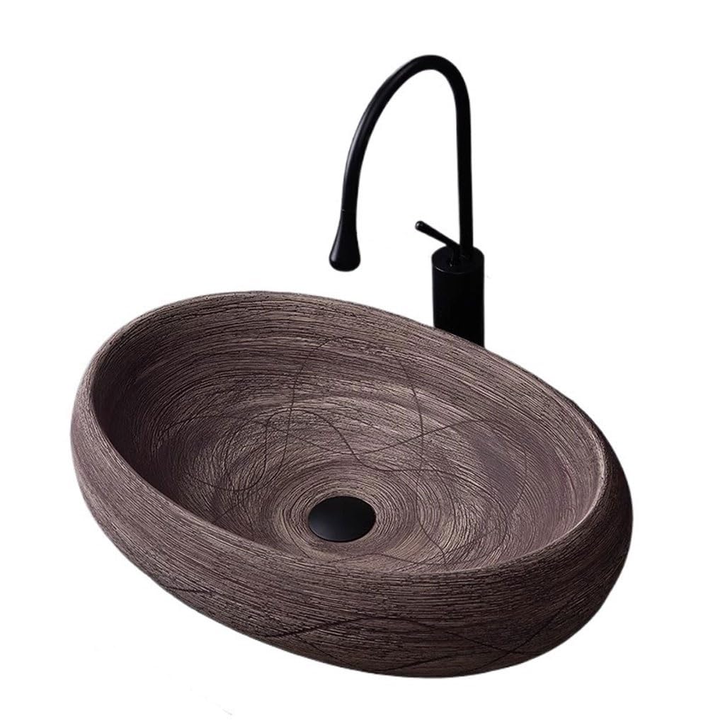Miroooo A Bathroom Countertop Vessel Sink Creative Bathroom Wash Basin Household Retro Rt Bove Counter Ceramic Bathroom Sinks