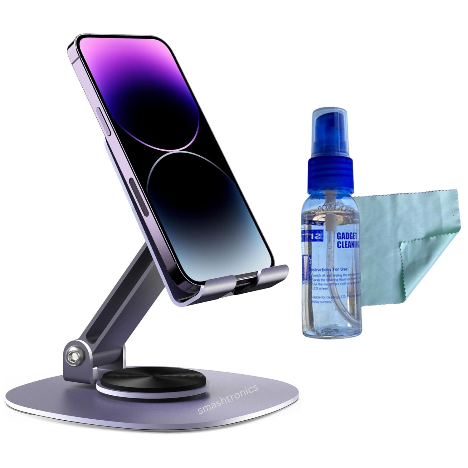 Smashtronics Metalic Rotating Phone Holder for Desk, Cell Phone Stand for Desk Universal Cellphone Stand Holder Foldable (Steel Blue) (B0CXTHW6G2) Amazon Price History, Amazon Price Tracker