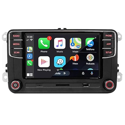 SCUMAXCON 6.5" Car Stereo RCD360 PROII RCD330 Carplay Android Auto Bluetooth FM USB SD OPS for VW Golf MK5 MK6 Passat Caddy Jetta Polo CC EOS (Backup Camera Deactivated)
