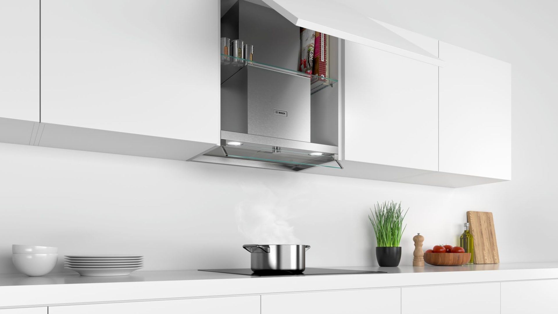 Bosch cappa a cassetta 60cm 70db 620m3/h in acciaio inox dbb66af50