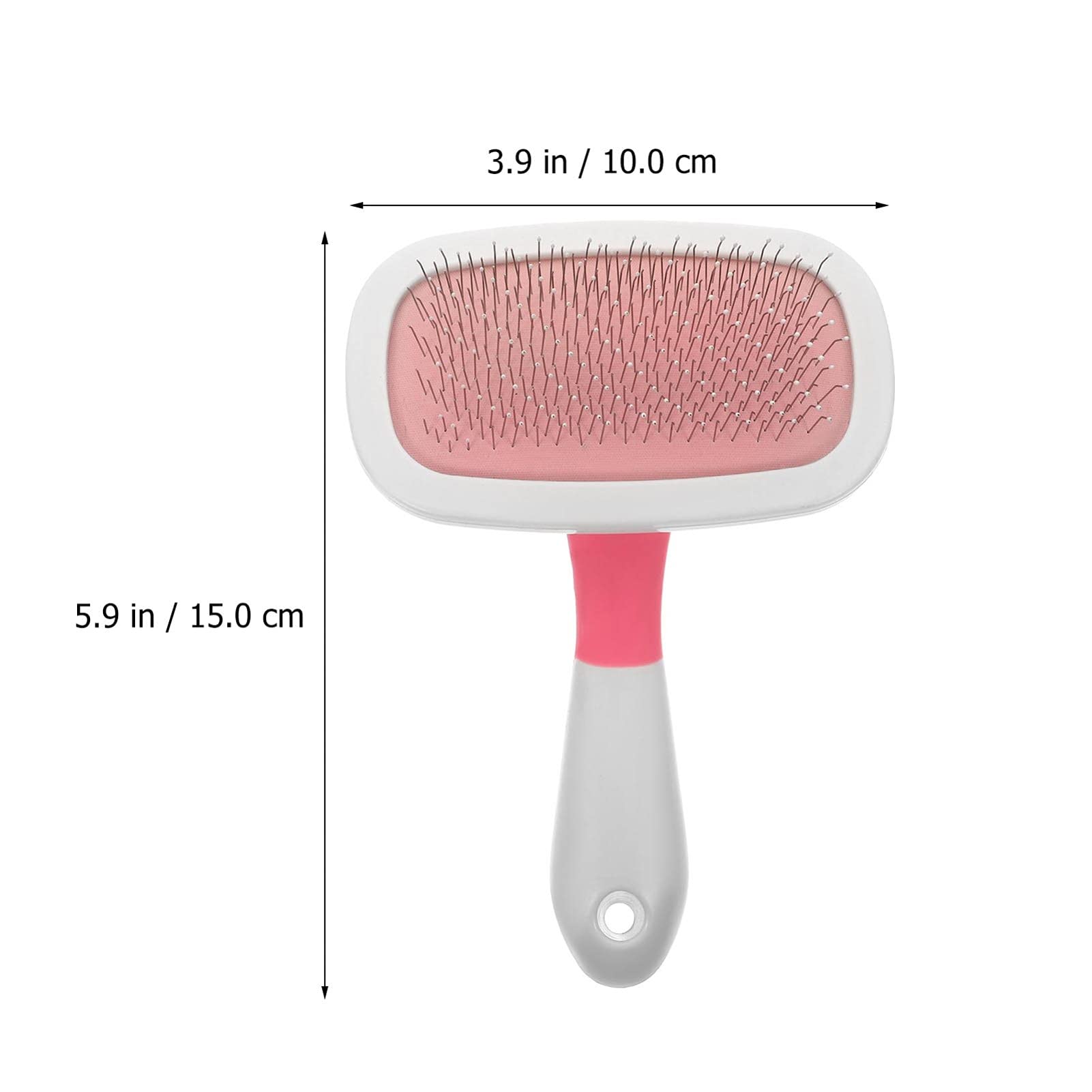 ULTECHNOVO 3piezas Cepillo De Masaje Para Mascotas Punta Protectora Herramienta De Aseo Para Perros Gatos Peine Para Eliminar Pelo Suelto Enredos Grande Color Rosa