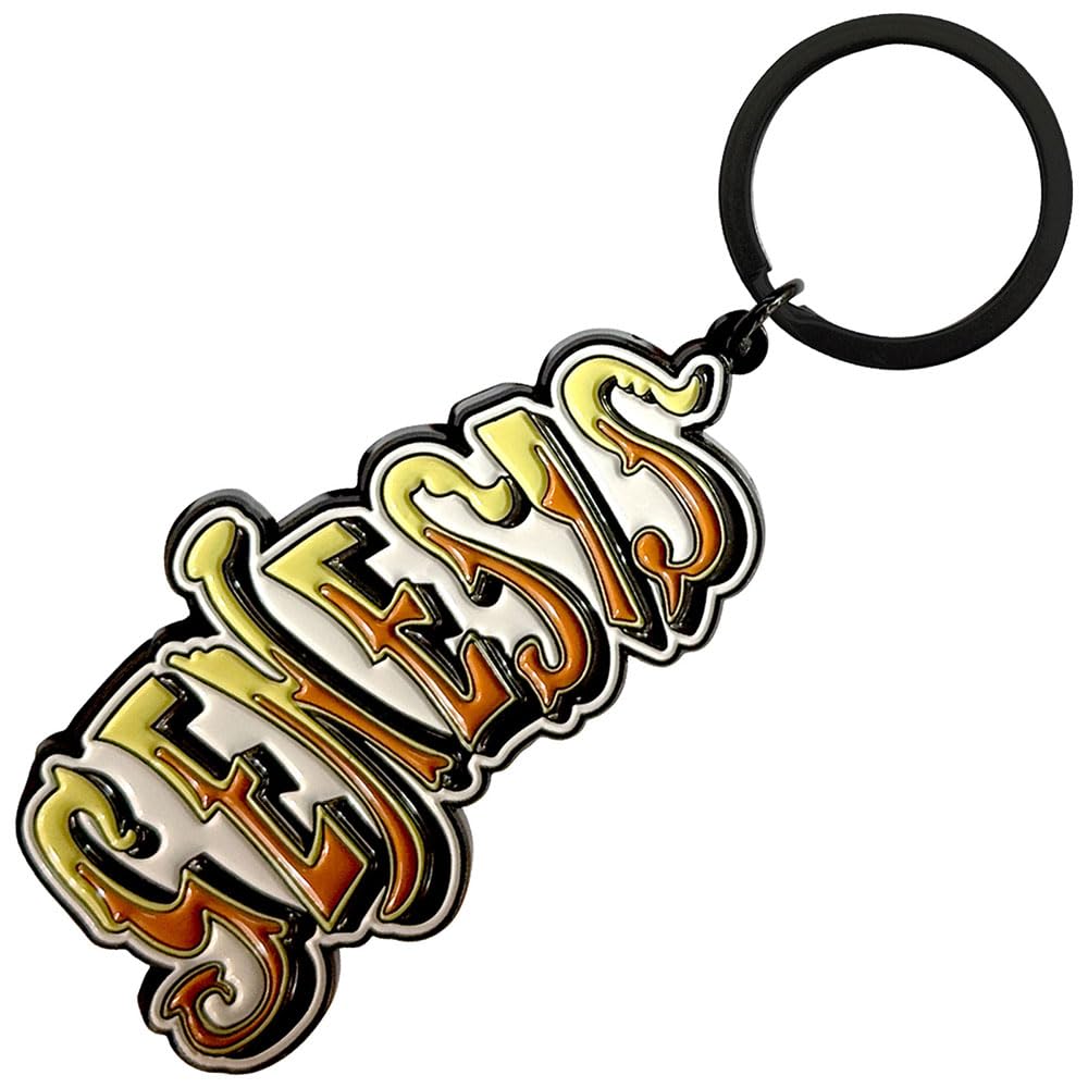 Rock Off officially licensed products Genesis Orange Classic Logo keyring Keychain One Size