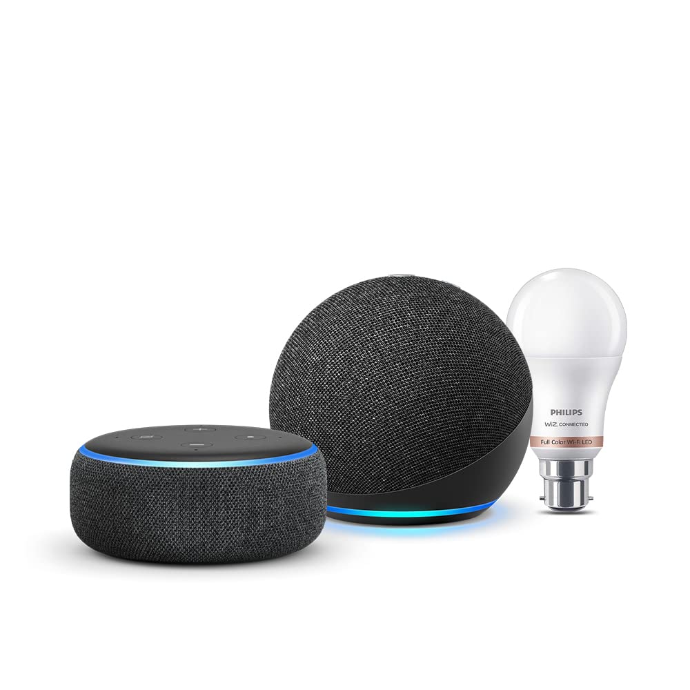 Buy Echo Dot (3rd Gen, Black) combo with Echo Dot (4th Gen, Black) and