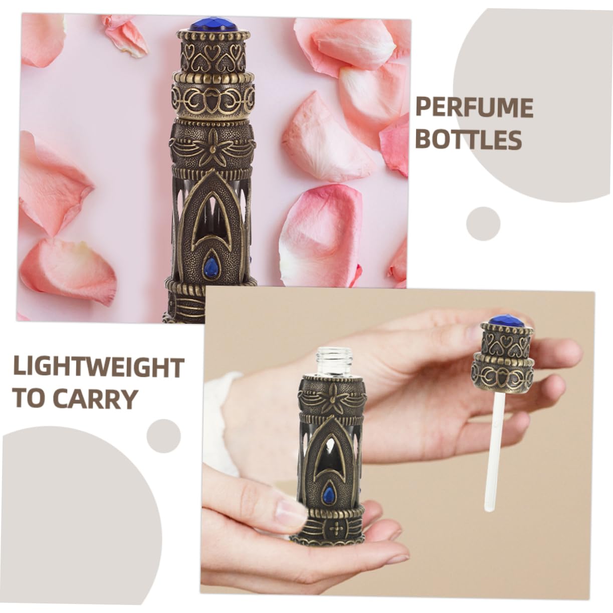 minkissy 10stücke Leere Parfümflaschen Nachfüllbare Leichte Flaschen Für Ätherische Öle Orientalisches Design Für Und Persönliche Nutzung Vielseitig Einsetzbar Für Parfüm Und Öle