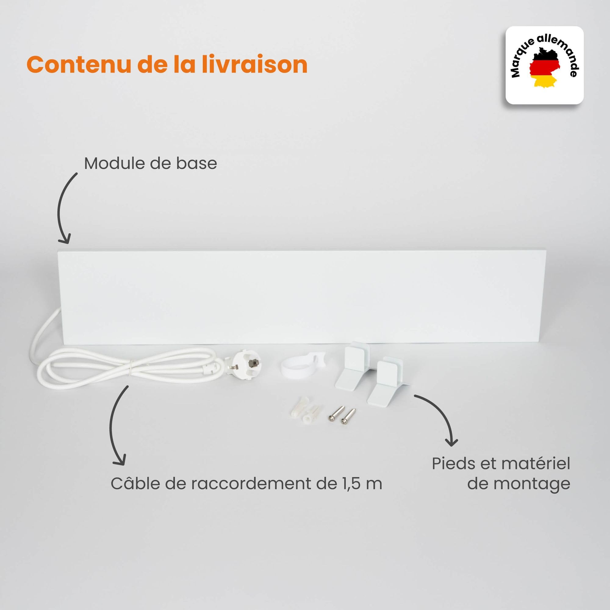 Chauffage anti-moisissure 60W, 12 x 60 x 1,3cm Blanc