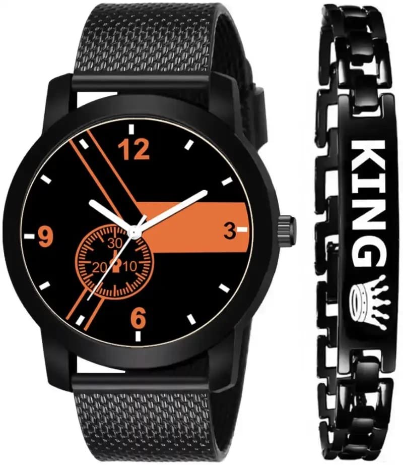 RPS FASHION WITH DEVICE OF R Analog & King Bracelet Pu Black Strap Combo Watches for Boys and Girls for (L1-B) (B0BBMQKLHH) Amazon Price History, Amazon Price Tracker