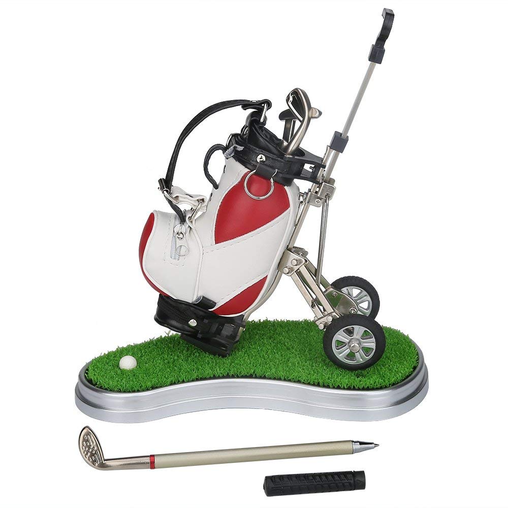 10L0LGolf Pen Holder with 3 Golf Club Pens - Unique Gift for Golf Fans and Colleagues