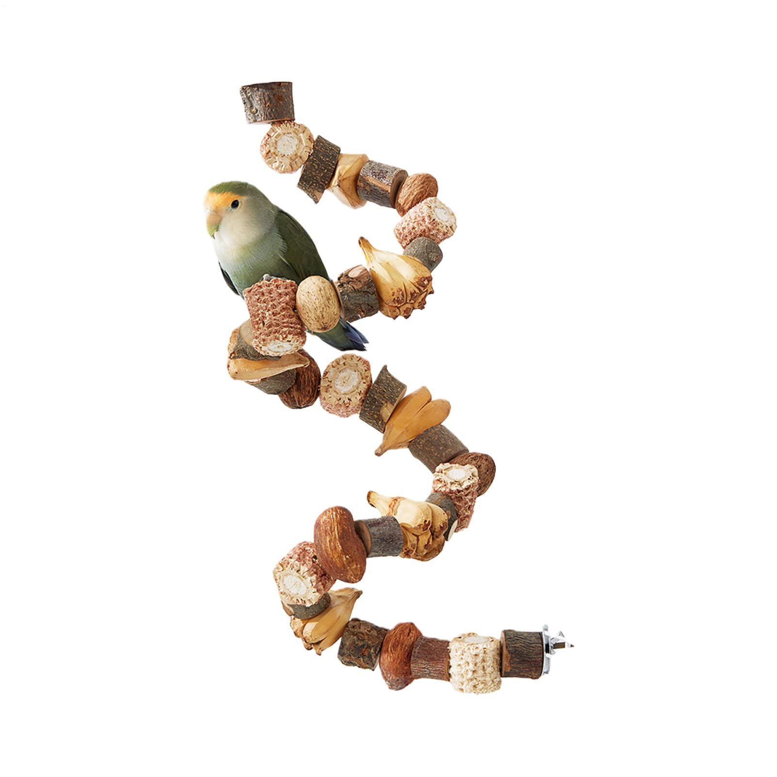 Generisch Bird Toys - Natural Beak Sharpener - Wooden Toy for Cockatiels | For Gum Health in Small and Medium Ornamental Birds