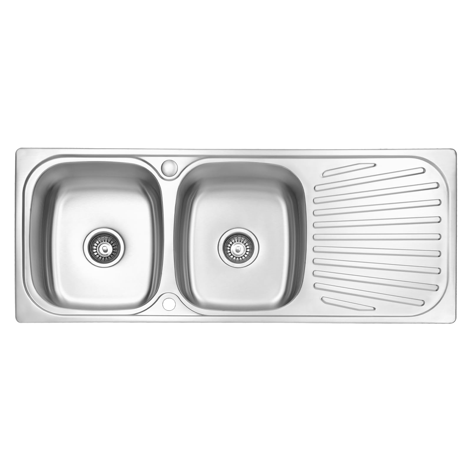 JASSFERRY Fregadero de cocina dos senos, de Acero Inoxidable, escurridor reversible, con colador de residuos