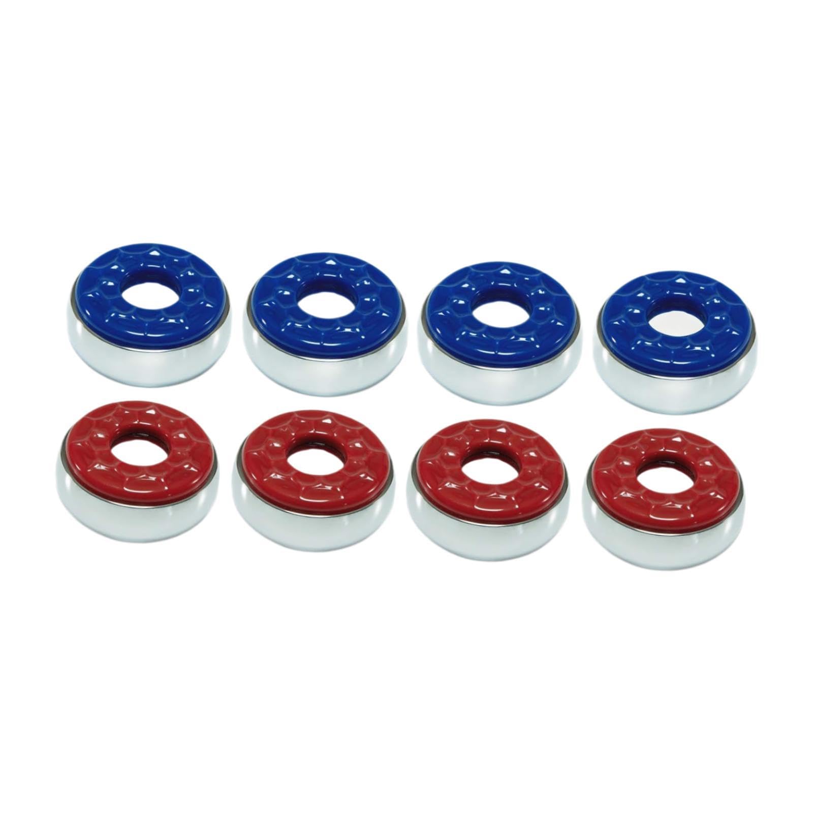 8 Teiliges Shuffleboard, Ersatzrollen für Tragbare Tischgeräte, Glatte Oberfläche, Robustes Design für Familienspiele, Rotblau