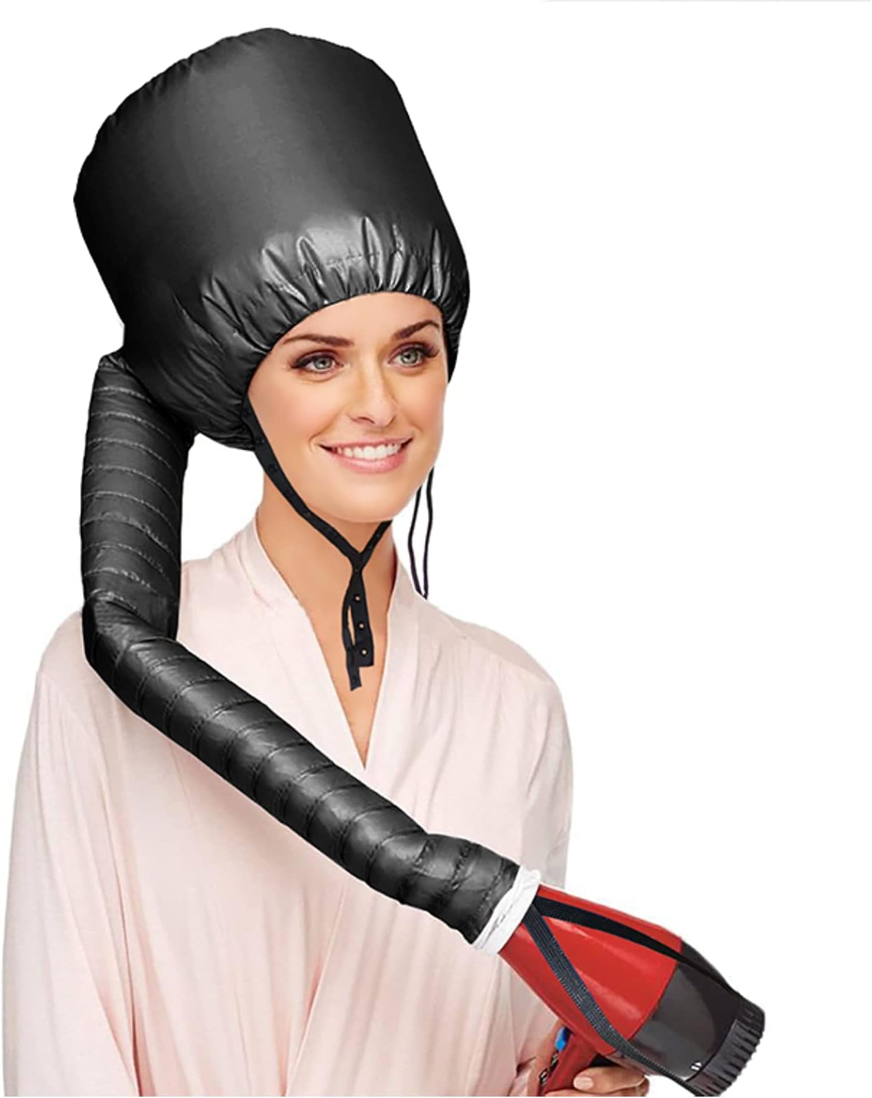 Hair Dryer Bonnet Accessories Adjustable Portable Hooded Hair Dryer for Hair Styling, Hair Color, Hair Condition and More - Black