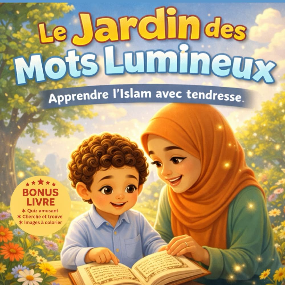 Le Jardin des Mots Lumineux Apprendre l’Islam avec tendresse: Livre islamique pour enfants : une histoire douce et illustrée pour apprendre Bismillah, Alhamdulillah et les mots du quotidien.