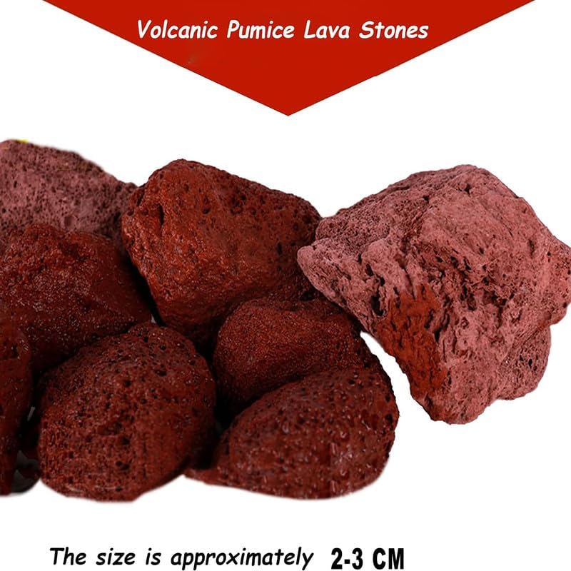 Cature Natural Lava Rocks Fire Stone Granules, Fire Pit Lava Rocks Ideal for Firewall Fire Pit, Garden Ornamental Landscaping, Plant Cultivation and Aquariums (2-3 cm) (1.95 Kg) 4